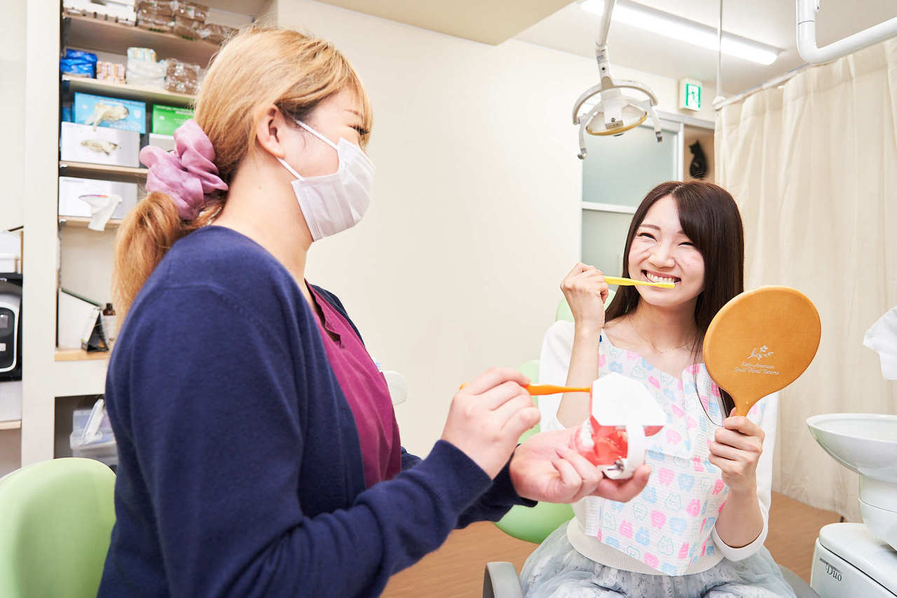 患者さんとのブラッシング指導